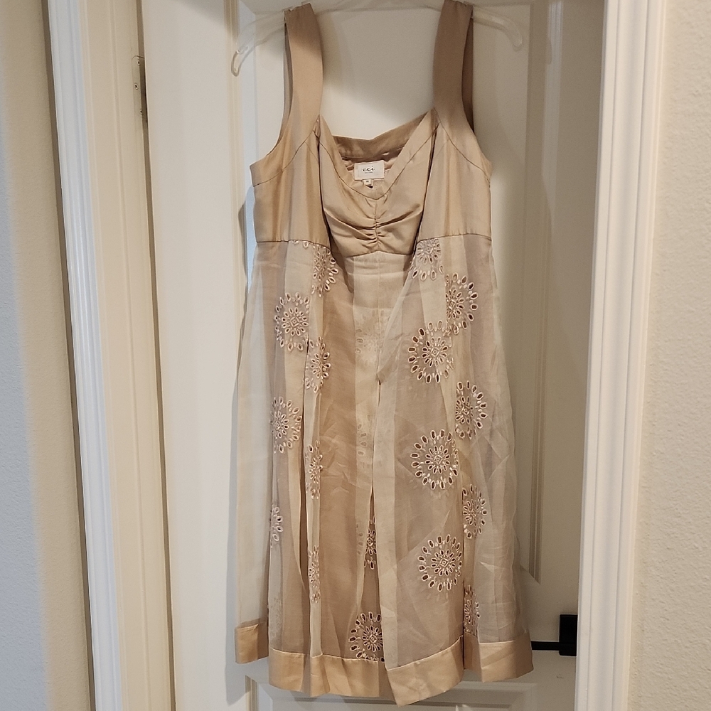 ECI New York Beige Satin Garment